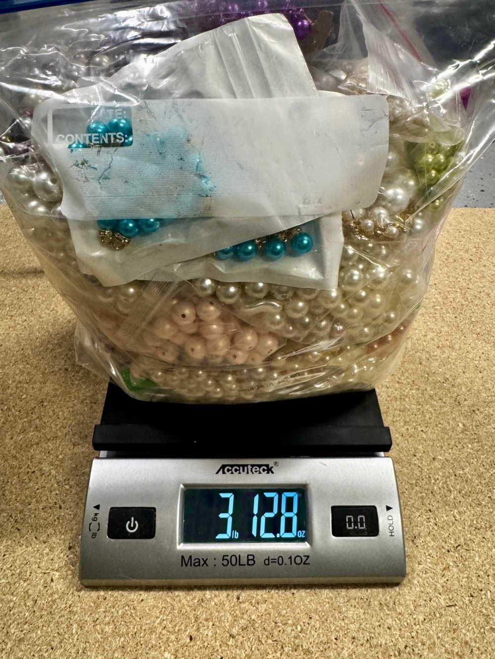 3lb 12.8oz Assorted Faux Pearl Bead Mix - Multicolor Decorative Craft Beads